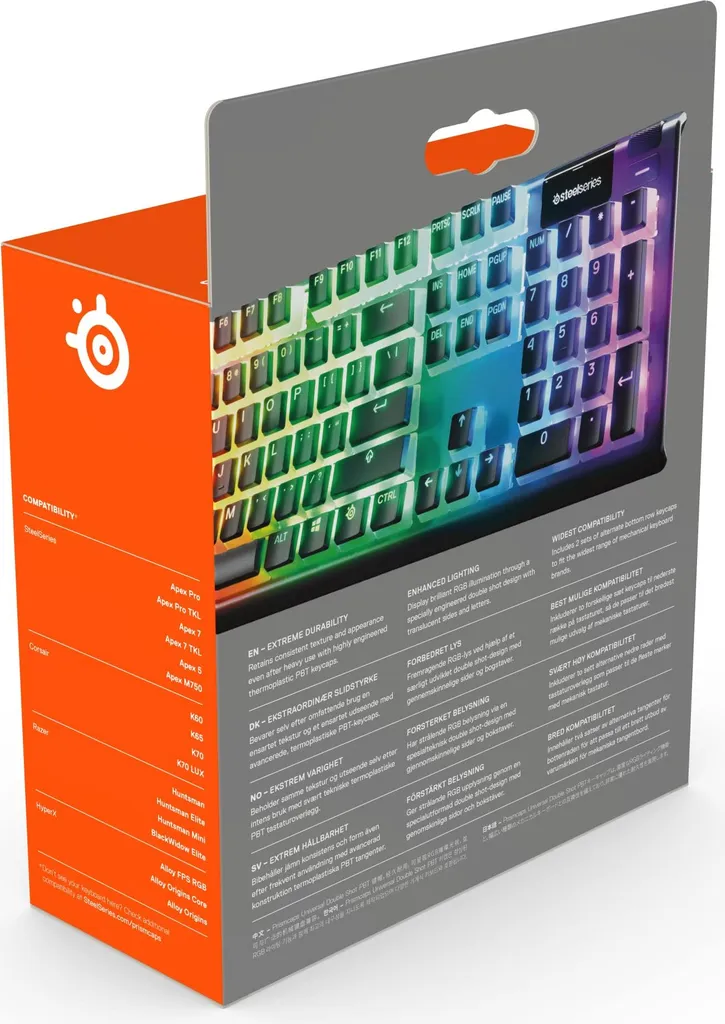 SteelSeries PrismCaps Pudding Keycaps PBT Nero Layout ISO DE - 7