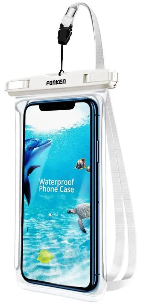 Wasserdichte Hülle für Telefon Unterwasser Schnee Regenwald Transparente Trockentasche Schwimmtasche Große Handyhülle Weiß