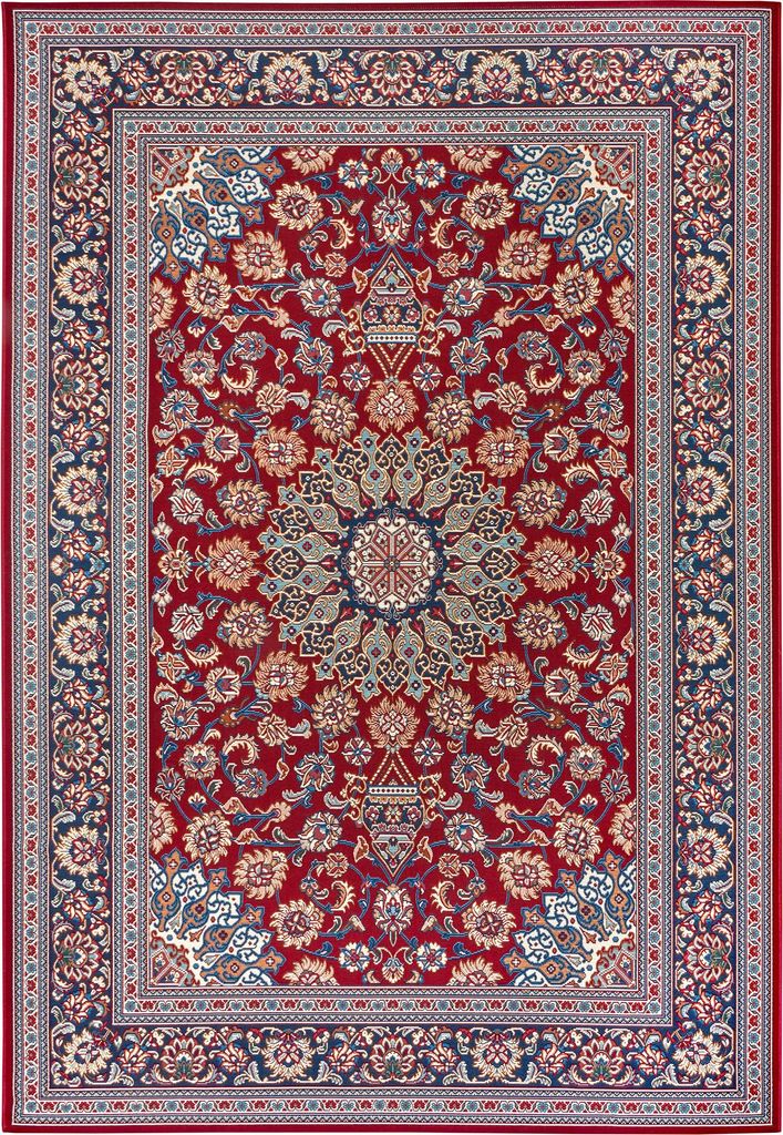 NYVI Teppich Flair - Wetterfest, UV-beständig, für Innen und Außen - Wohnteppich Outdoorteppich - 120x180 cm Rechteckig - Rot Blau Kadi