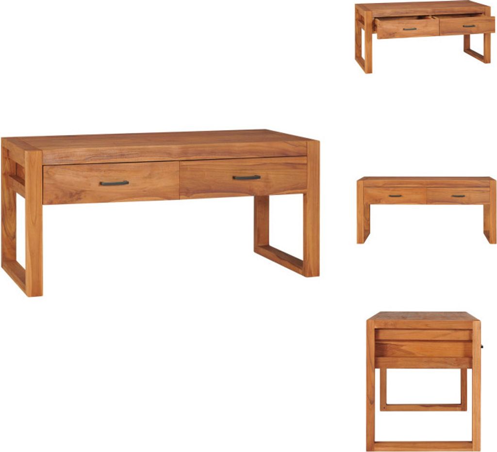 vidaXL TV-Schrank 100x40x45 cm Teakholz - TV-Möbel