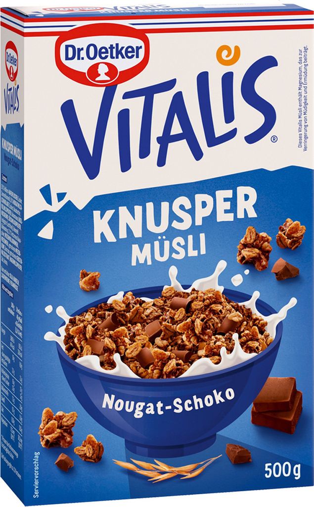 Vitalis Knuspermüsli Nuss Nougat 0,5Kg Produktbild 