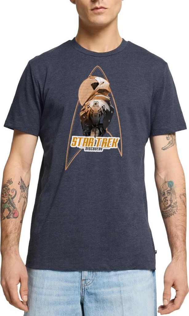 Spreadshirt Star Trek Discovery Raumanzug Titelsequenz Männer Premium T-Shirt, XL, Jeansblau