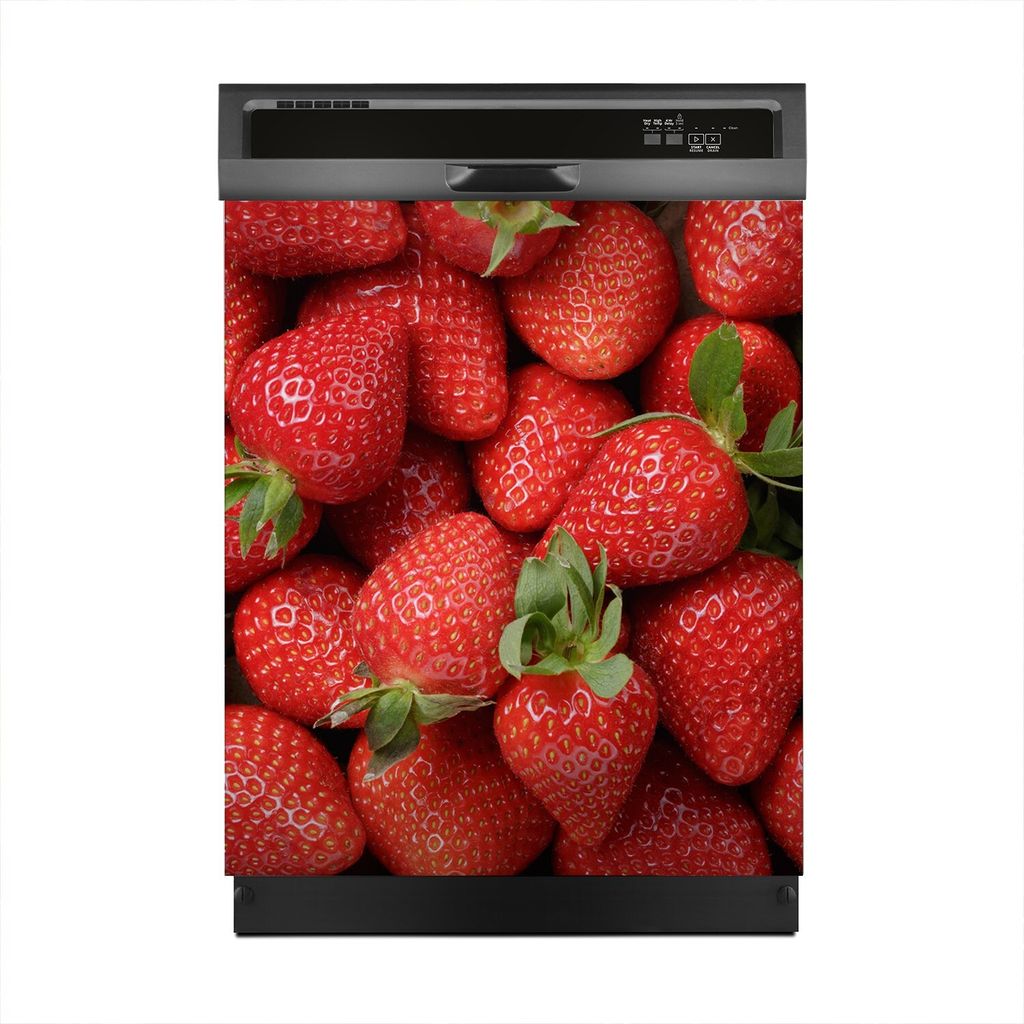 Aufkleber sticker 60x70 cm Dekorative folie Spülmaschine - frische Erdbeeren