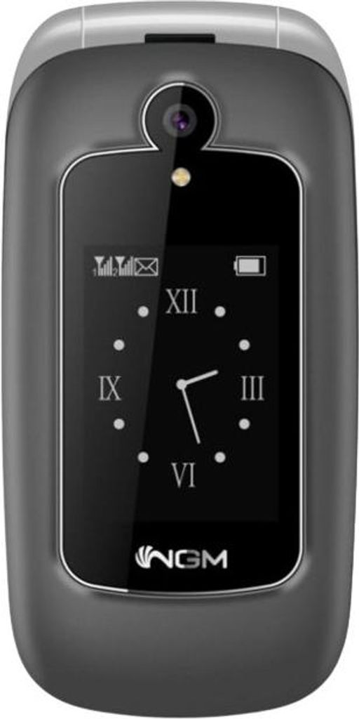 NGM-Mobile Loop, Klappgehäuse, Dual-SIM, 6,1 cm (2.4"), 1,3 MP, 1000 mAh, Grau, Silber
