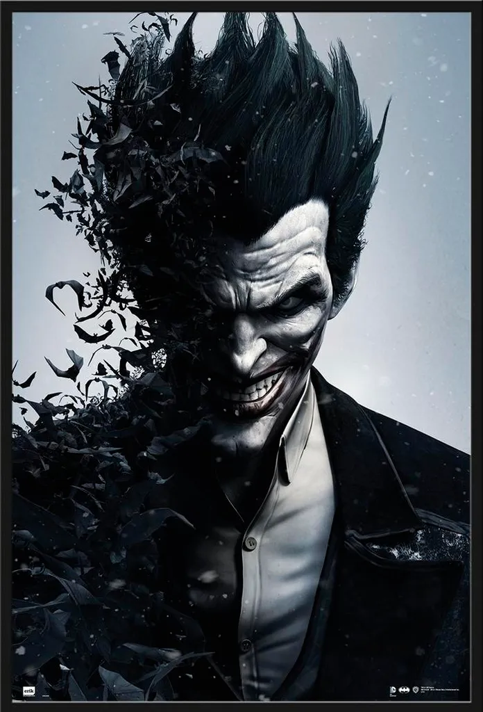Poster Batman Joker Arkham encadré Shinsuke anti-poussière