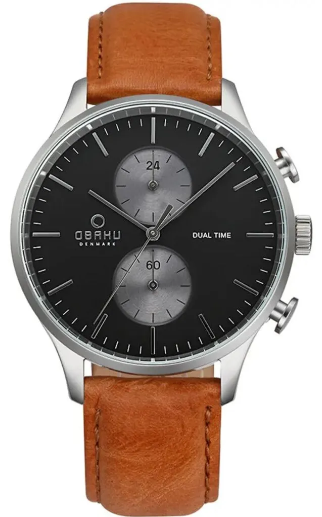 Montre analogique V196GUCURZ - Boîtier acier et bracelet cuir élégant