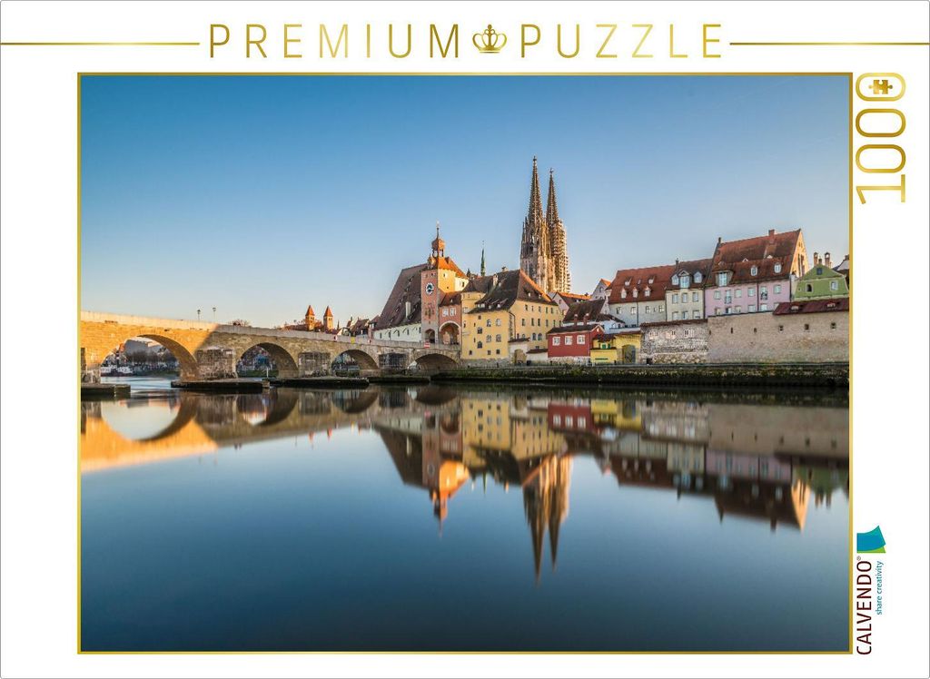 CALVENDO Puzzle Ein Motiv aus dem Kalender Regensburg, kunstvoll in Szene gesetzt 1000 Teile Puzzle quer | 1000 Teile Lege-Größe 64x48cm Foto-Puz...