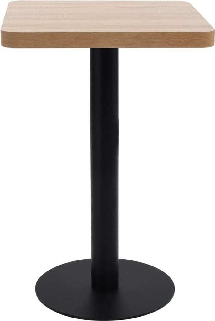 vidaXL Tavolo da bistrot marrone chiaro 50x50 cm MDF Immagine del prodotto 