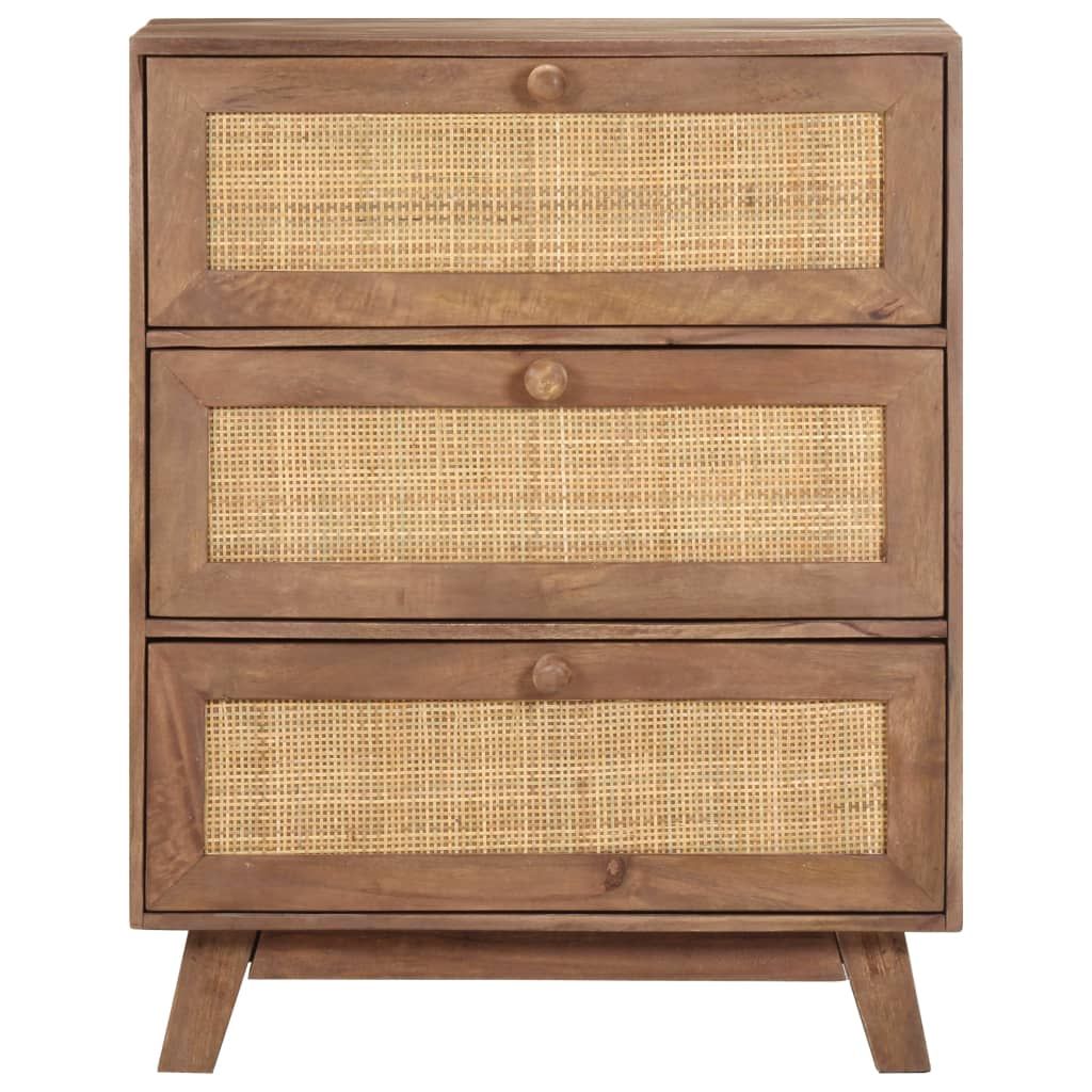 Credenza 61x35x76 cm in legno massiccio di mango Immagine del prodotto 