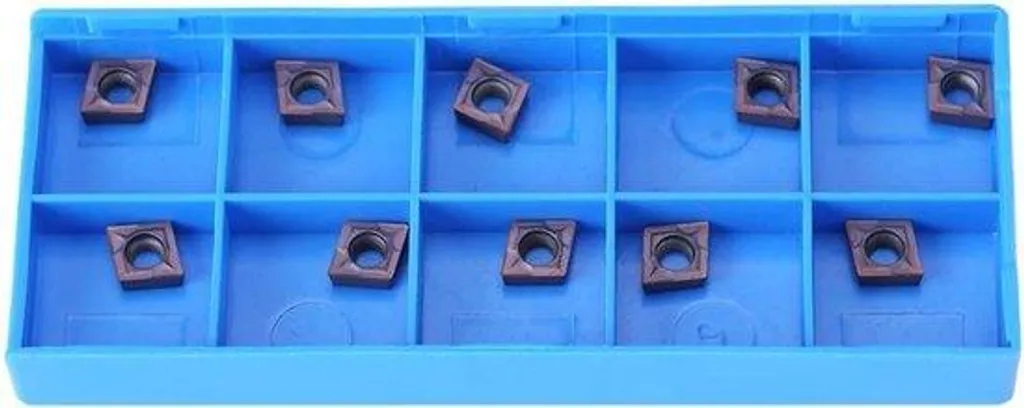 Plaquettes de Tournage CCMT060204 en Carbure avec Coffret de Rangement