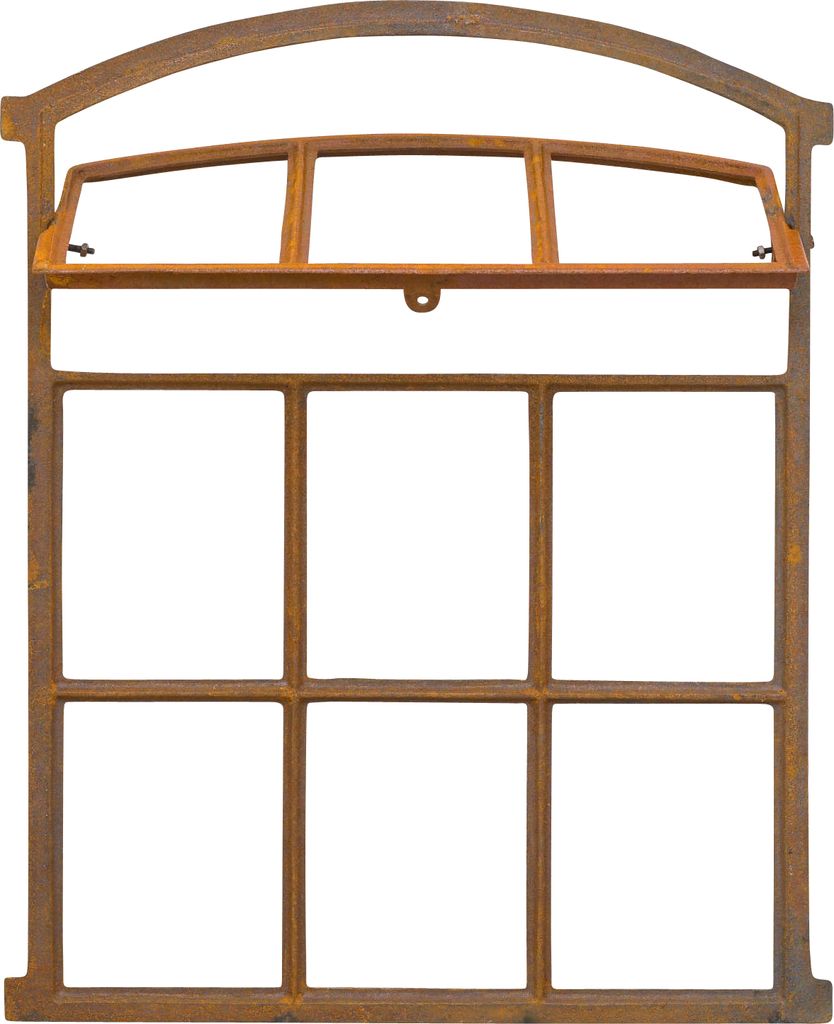 Fenster zum Öffnen rost Stallfenster Eisenfenster Eisen 71cm Antik-Stil (d2)