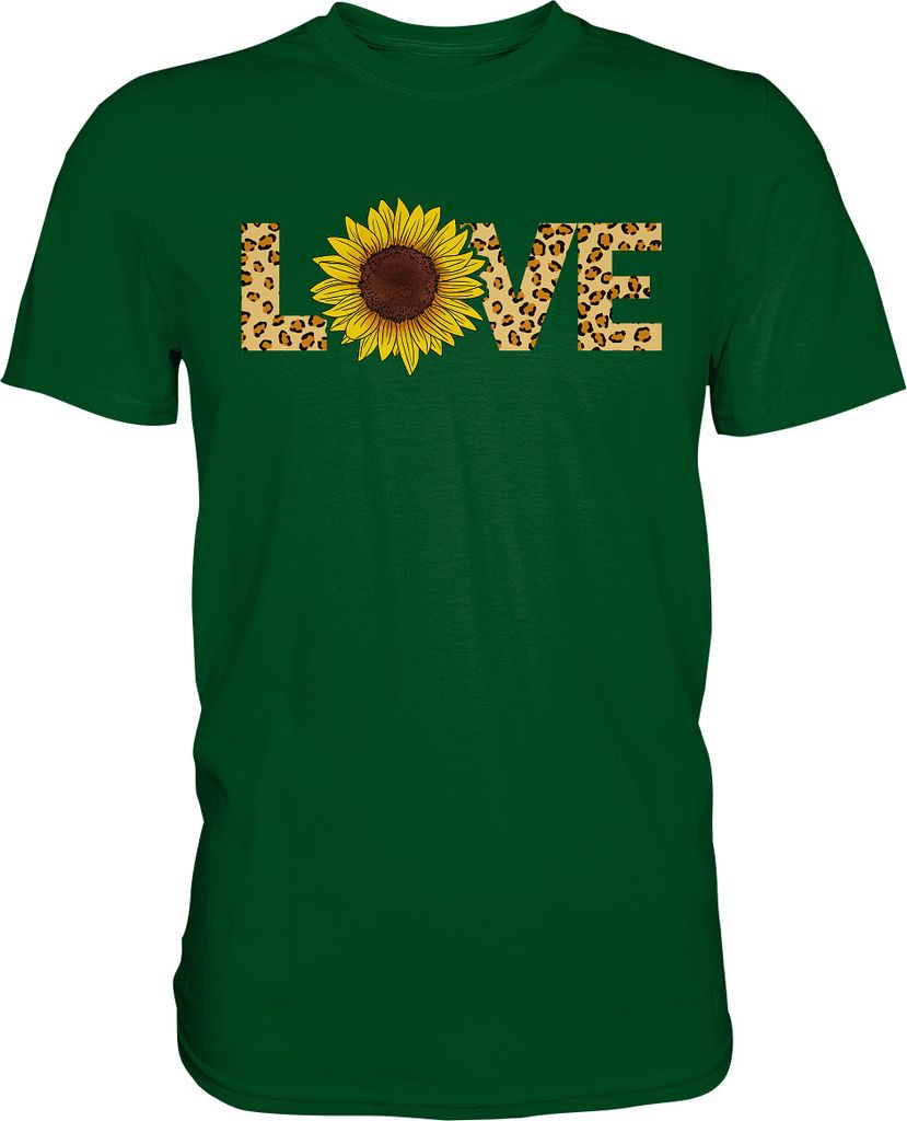 Love Sonnenblumen T-Shirt Gärtner Geschenk – Bottle Green / Produktbild 