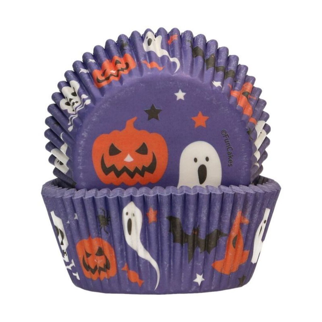 300 Stück Halloween-Cupcake-Förmchen – Rosa Geister, Fettdicht, 5,1 Cm