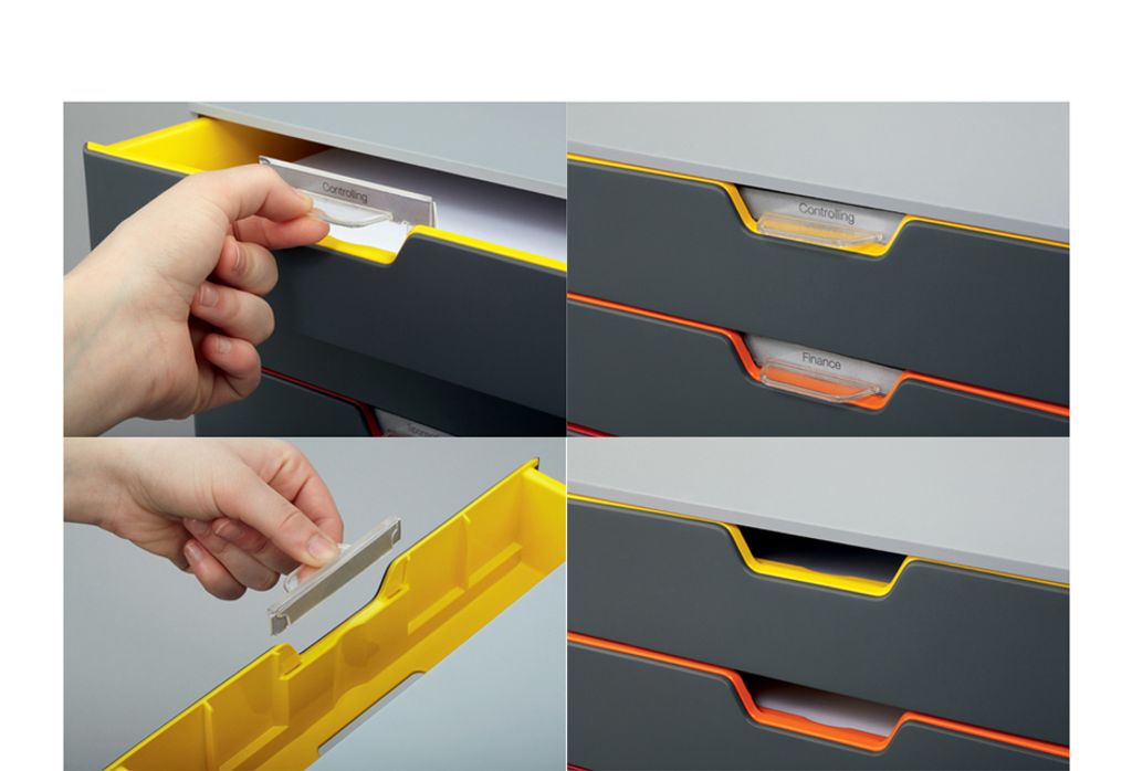 Odolný zásuvkový box VARICOLOR 5 priehradiek štítky Obrázok produktu 22