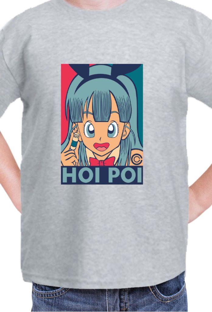 Kinder T-Shirt Japan Manga Anime Comics Animation Dragon Anime Manga Ball Hoi Poi, 5-6 Jahr - 116 / Grau