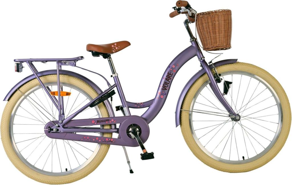 Volare Blossom Kinderfahrrad - Mädchen - 24 Zoll - Lila