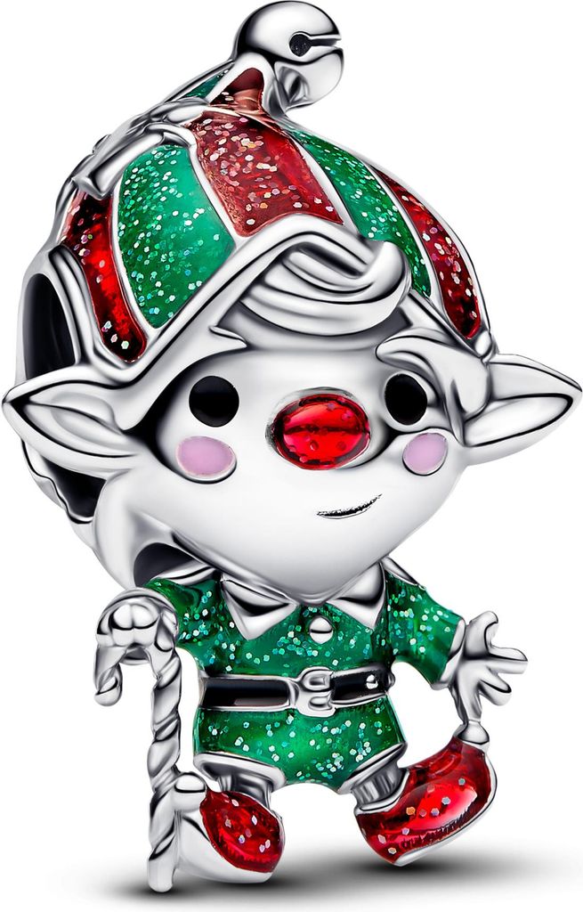 PANDORA MOMENTS Charm Elfo di Natale color argento Immagine del prodotto 