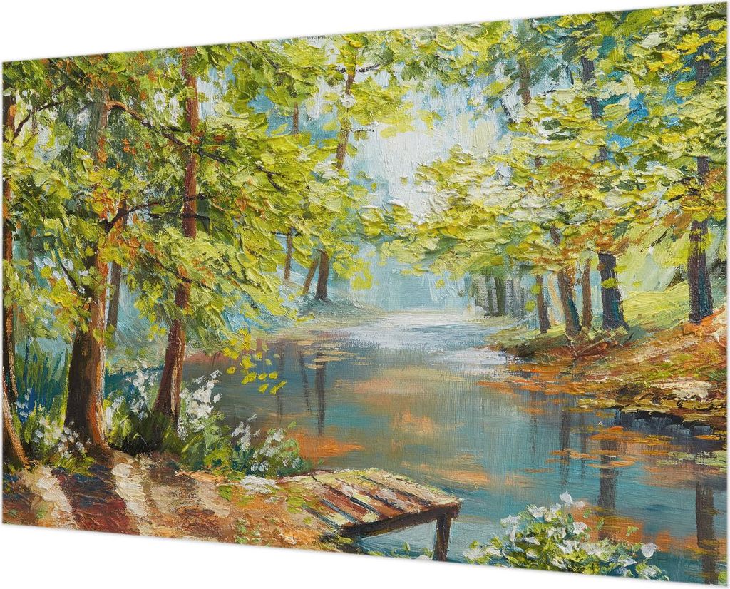 Wandtapete - Dekorative Tapete für Wohnzimmer - Tapetenfolie für Wanddekoration - 152x104 cm - Idyllischer See