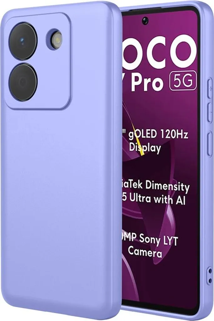 Cover Poco M7 Pro Viola - Custodia Silicone Phonesta Soft Silk