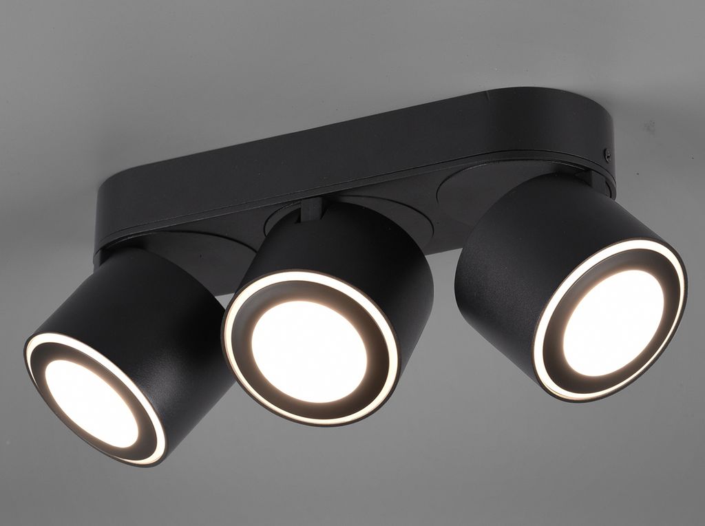 TRIO-Leuchten Deckenleuchte TAURUS BHT 27.30x10.60x8.70 cm schwarz