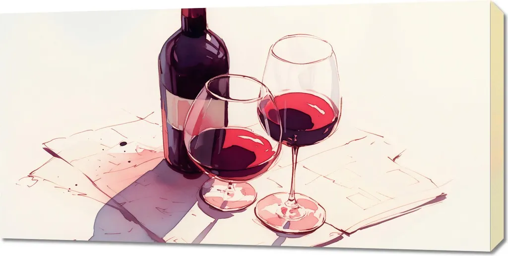 Tableau Image 100 x 50 cm Ambiance Viticole - Décoration Murale Vigne