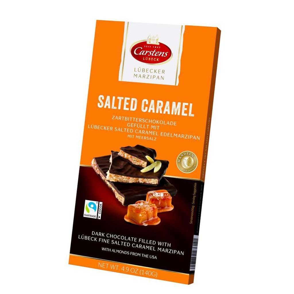 Carstens Zartbitterschokolade Salted Caramel Edelmarzipan Produktbild 