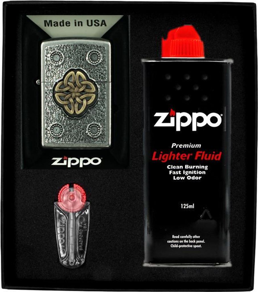 ZIPPO Feuerzeugset CELTIC KNOTT Geschenkset Nr. 1