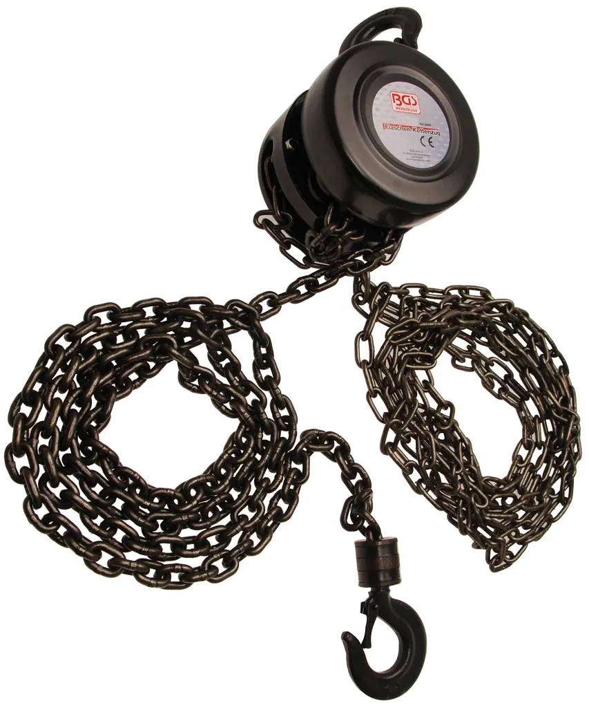 Paranco a Catena 2t Professionale | Sollevamento 2,5m | Acciaio G80