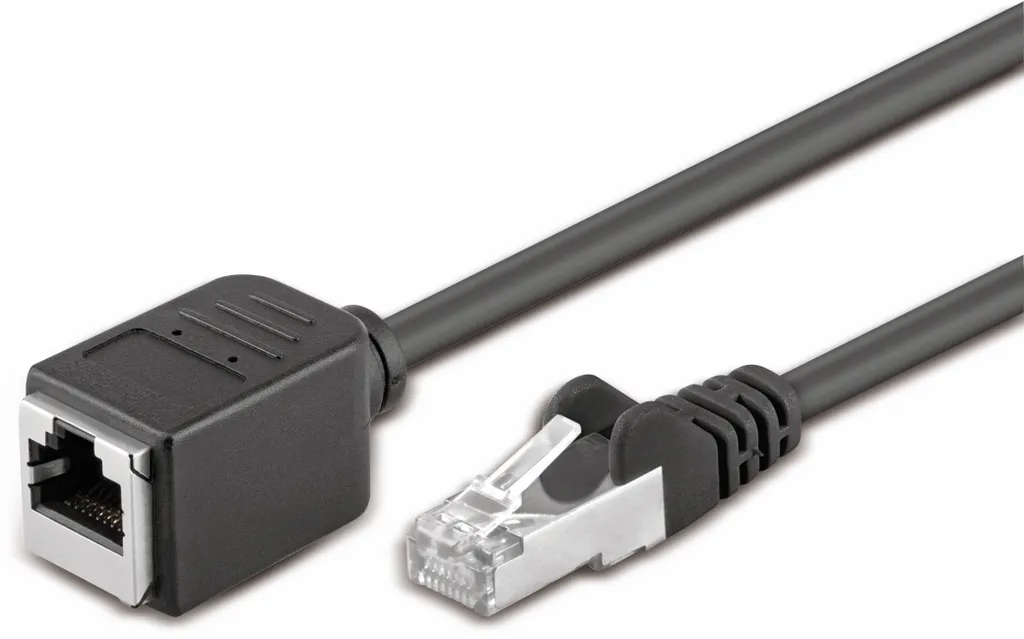 Prolunga Cavo Ethernet Goobay 91885 10m Cat 5e Nero RJ45 Maschio-Femmina
