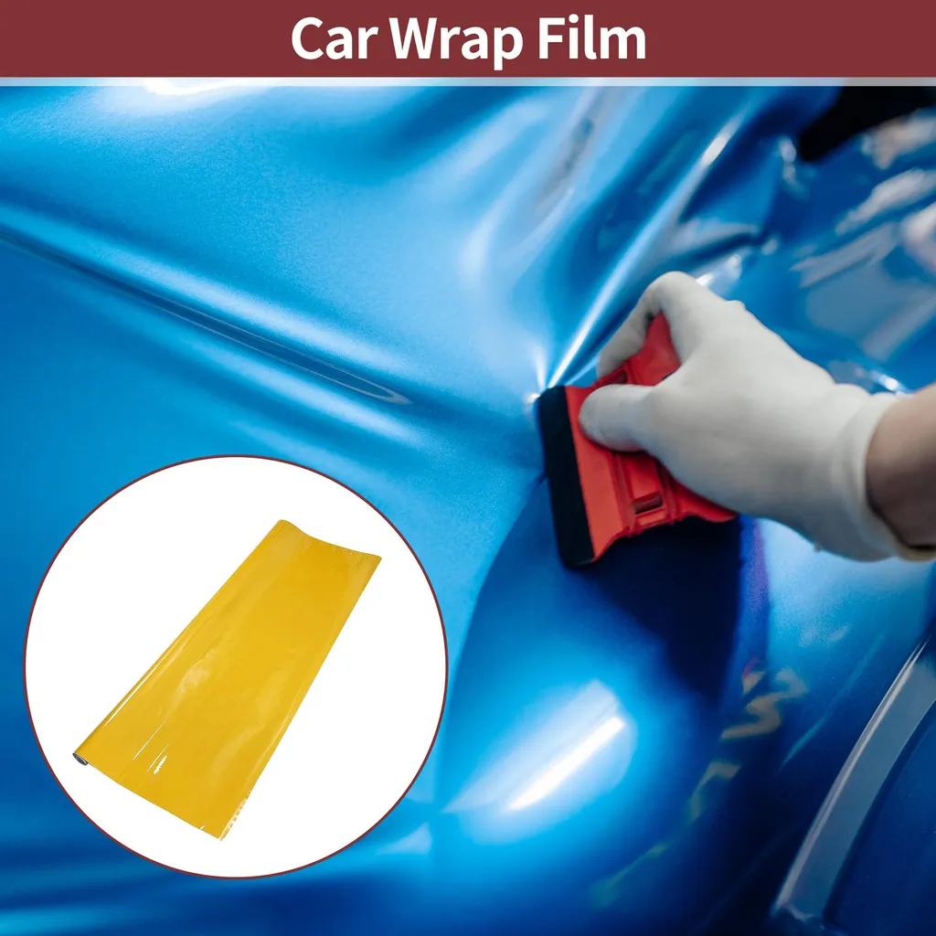 Film de Protection Jaune Voiture en Vinyle PVC Universel 180x152cm