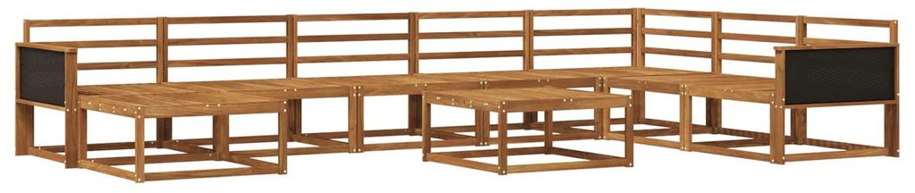 vidaXL Outdoor-Sofagarnitur 9 pcs Natur Massivholz Akazie