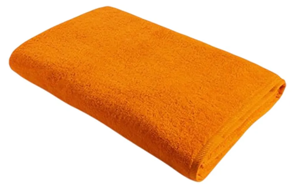 Serviette de bain ARTG LT2334 avec bordure coloris orange vif unie