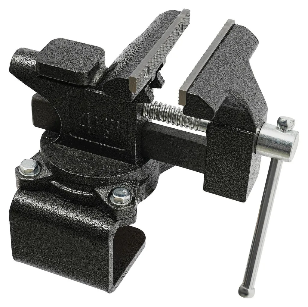 Étau pivotant en acier Q235 avec ouverture 100 mm et base rotative