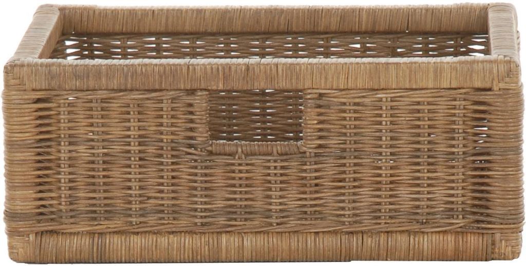 KRINES HOME Stabiles Set / 2 Regalkorb mit Holzrahmen Produktbild 