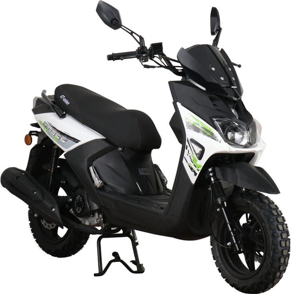 Motorroller Cross 2.0 50ccm 45 km/h, grün-weiß GT Union Produktbild 
