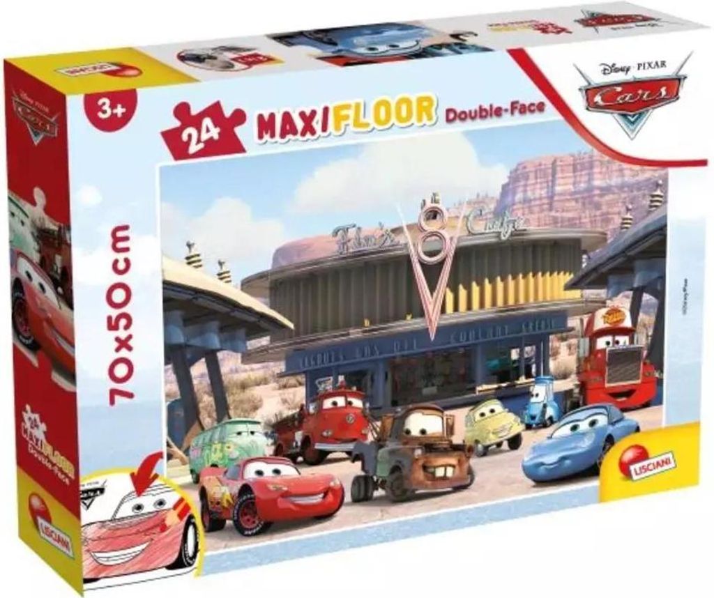 Doppelseitiges Maxi 24 Cars Bodenpuzzle