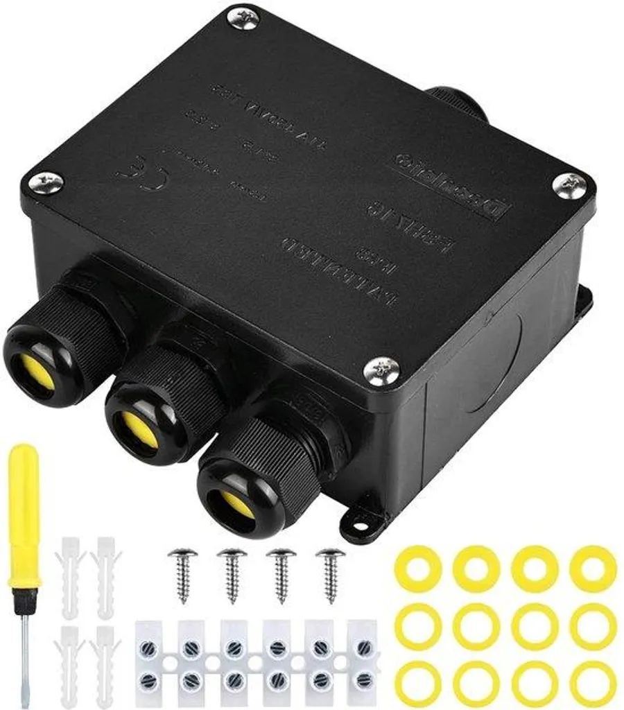 Boîtier de raccordement électrique quadruple IP68 pour câble de 15mm