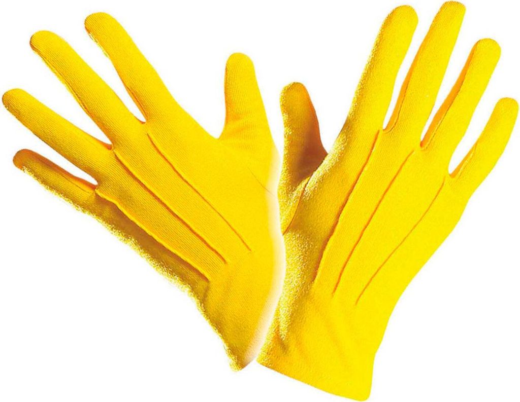 Gelbe  Handschuhe - Paar Handschuhe in gelb Produktbild 