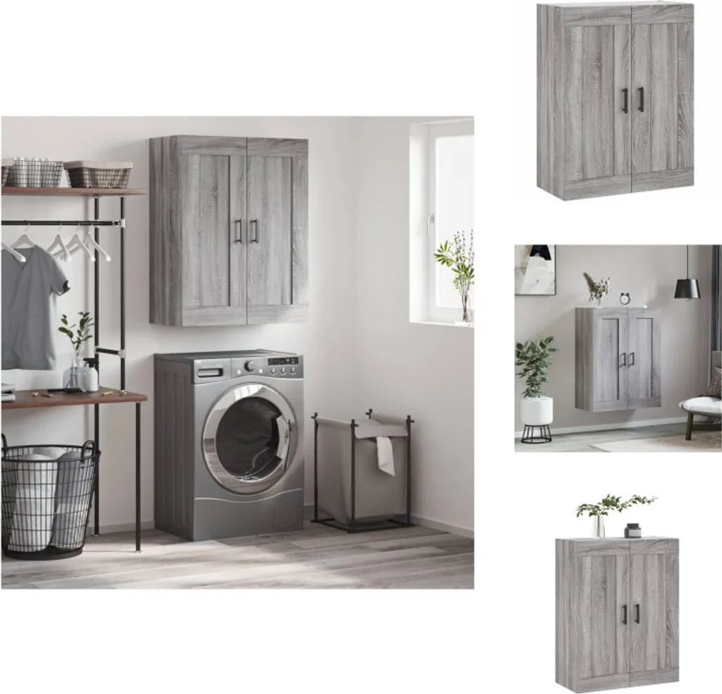 Armadietto Pensile vidaXL Grigio Sonoma - 90 cm Altezza Salvaspazio