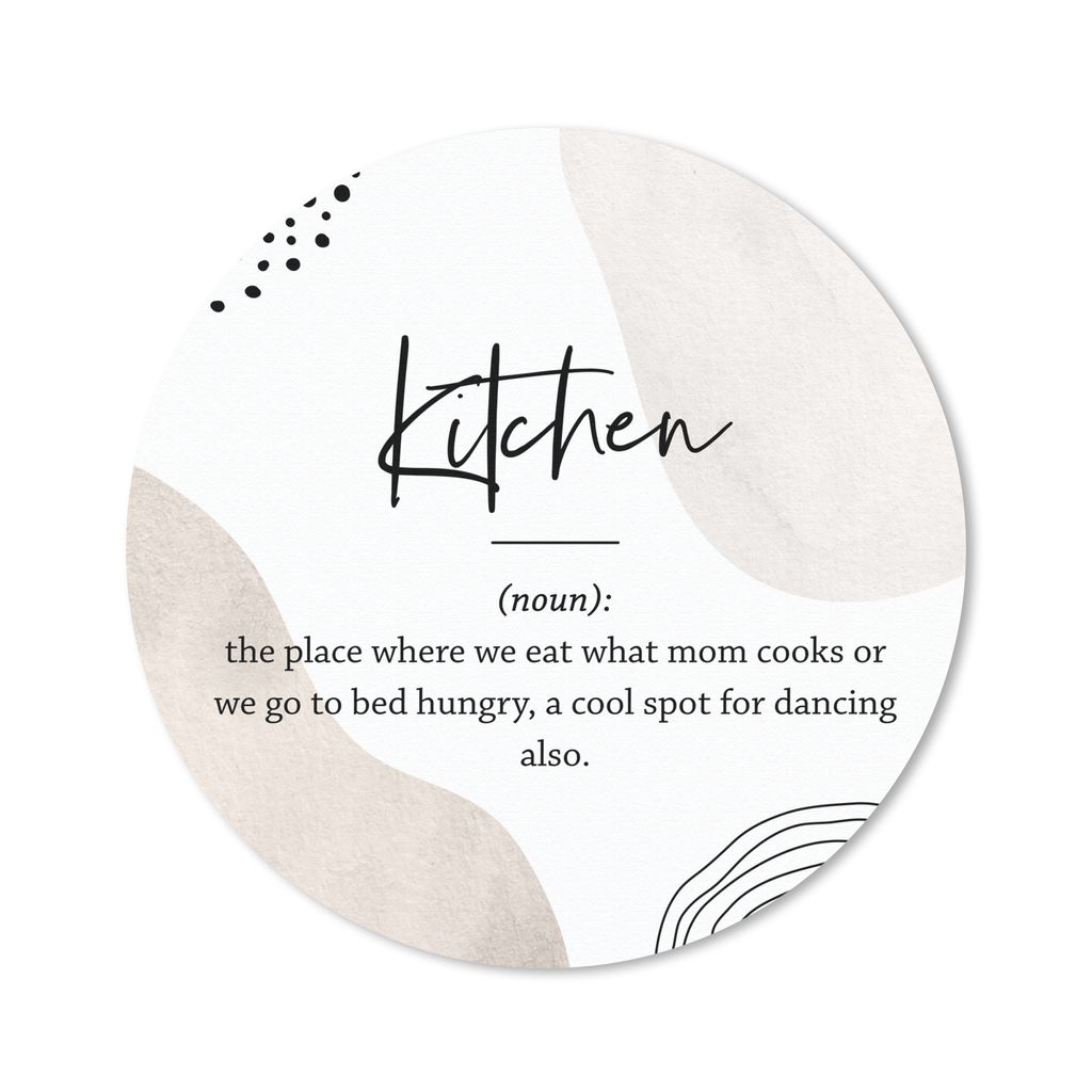 MuchoWow Mauspad Mousepad Sprichwörter - Küche - Definition der Küche - Zitate - Wörterbuch 50x50 cm - Mousepads - Maus Mat - Pad - Mausunter...