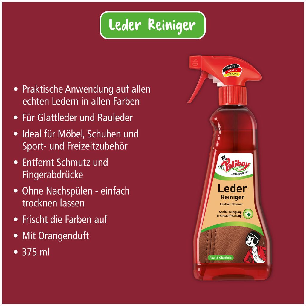 Poliboy Lederreiniger Sprühflasche - Inhalt 375 ml, Produktbild 7