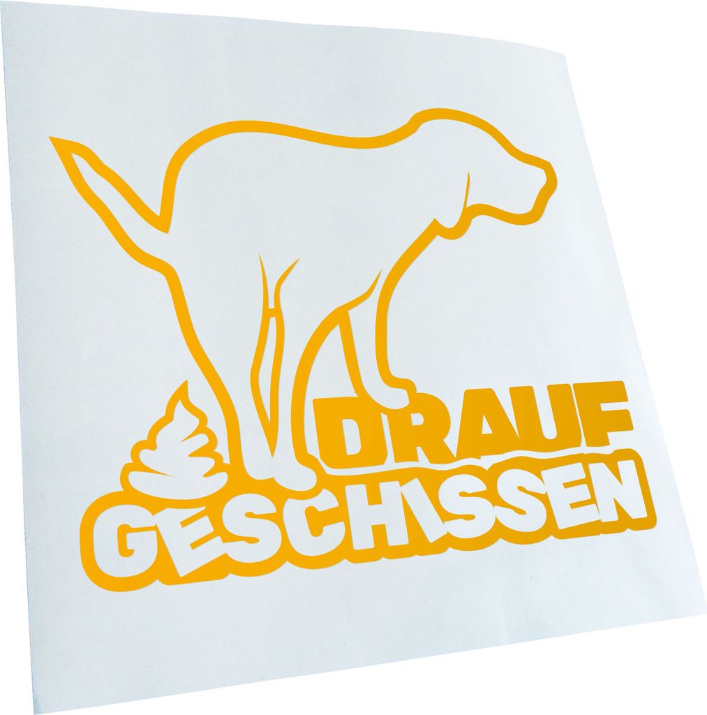 hauptsachebeklebt Kiwistar - Autoaufkleber - Drauf geschissen - Scheiße - Kacke Heckscheibe - Aufkleber für Auto Kfz Fahrrad, LKW, Truck Mofa