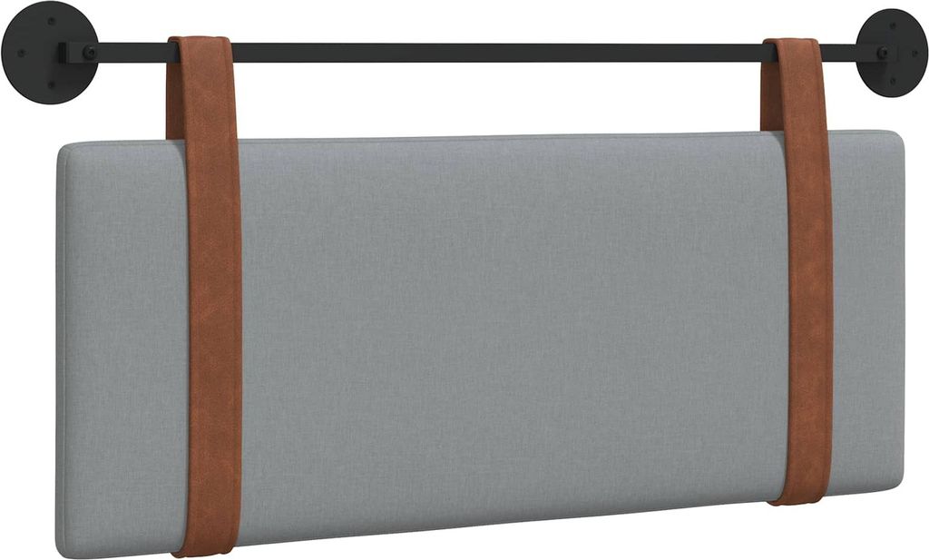vidaXL Hängevorderseite Uni Hellgrau 110 x 55 x 5 cm Antikes PU