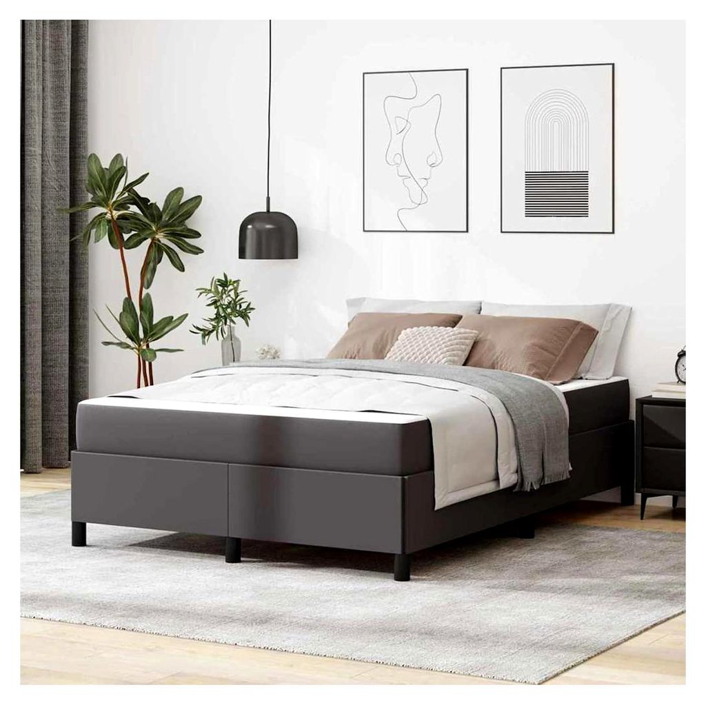 Bettgestell in Weiß und Schwarz aus Holzwerkstoffen - für moderne Innenräume und verschiedene Schlafzimmer