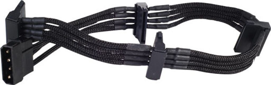 Silverstone 4-Pol-Molex auf 4x SATA Verlängerung