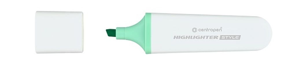 Zvýrazňovač Centropen Style Soft 6252, 1,5 mm, klínový hrot, zelený