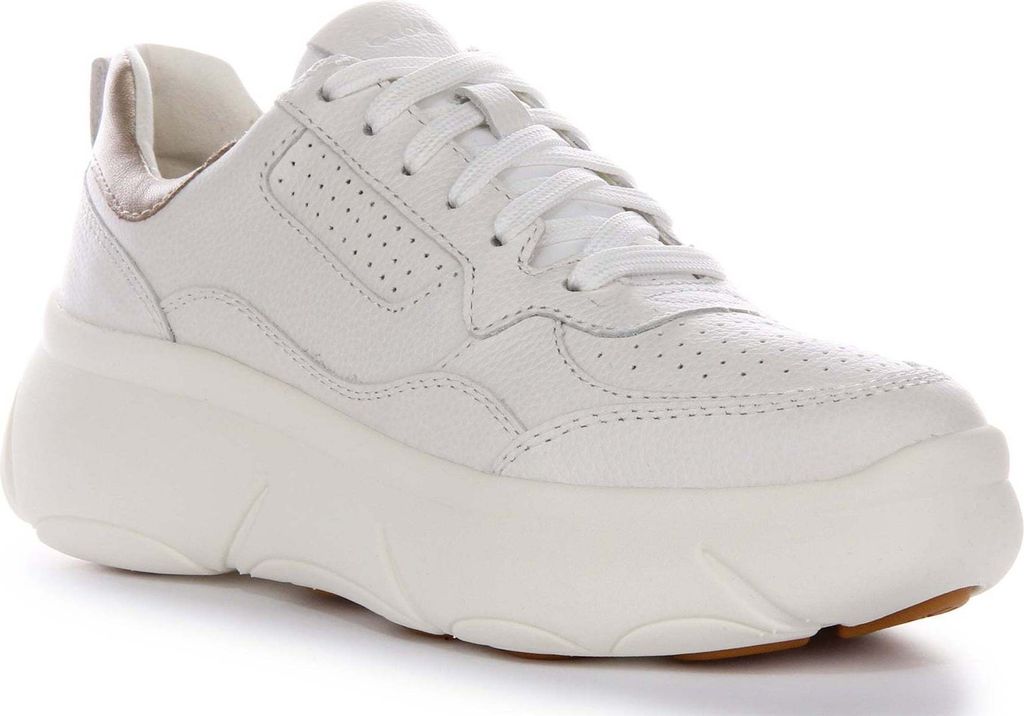 Geox D Nebula 2.0 XB Damen Ledersneaker in Weiß – 3 Großbritannien - 36 EU - 6 US / Weiß