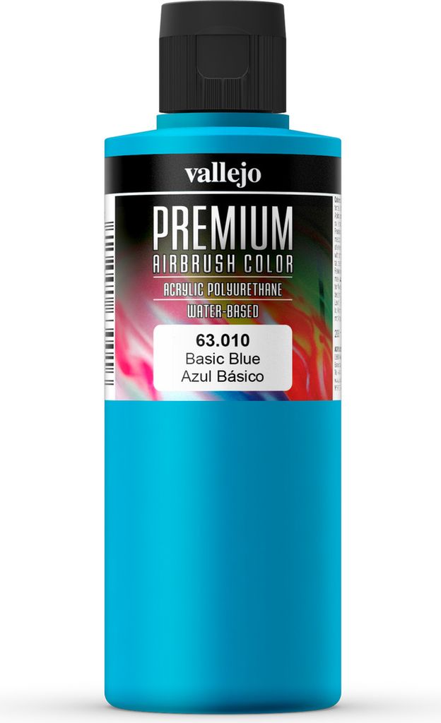 Premium Color Opaque Vallejo 63010 Basic Blue 200ml Airbrush Acrylfarbe