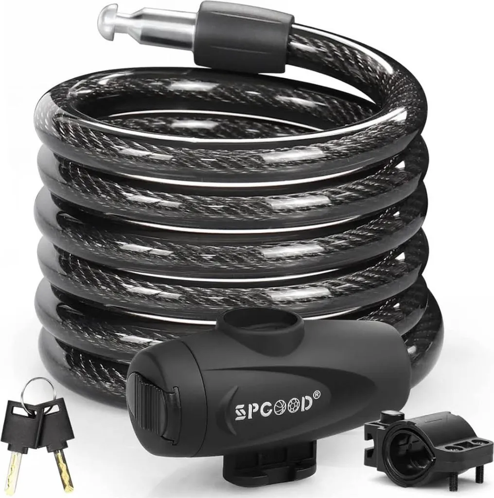 Antivol Vélo Haute Sécurité 12mm en Acier avec Système 2 Clés SPGOOD