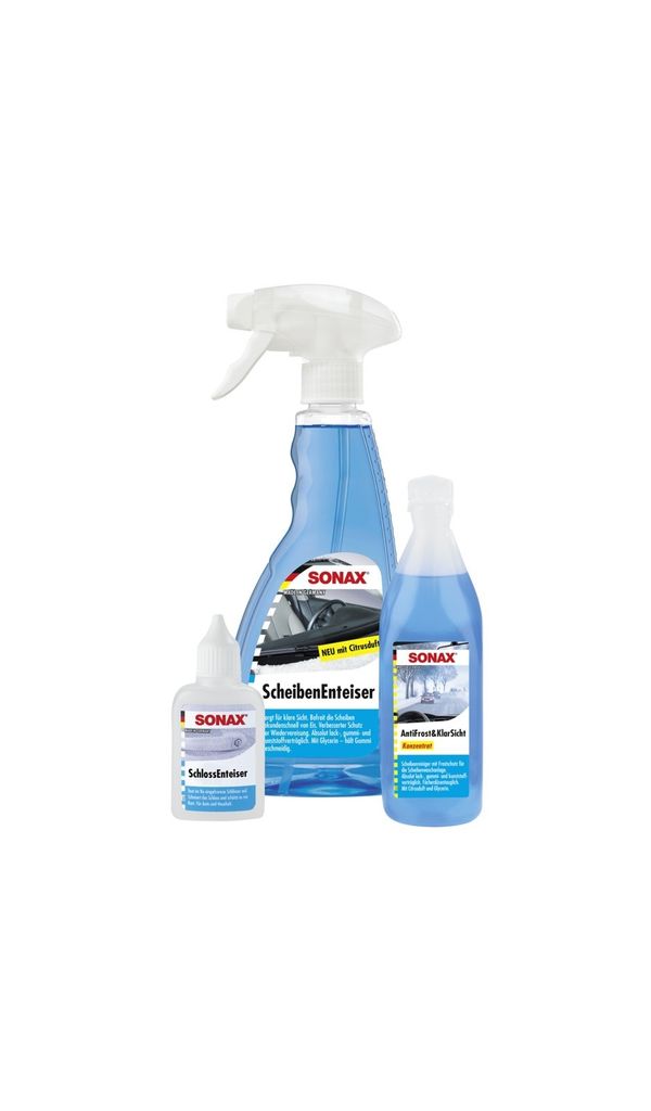 SONAX Winter Set dreiteilig Klarsicht Scheibenenteiser Produktbild 